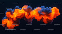 Abstract Fiery Shapes in Dynamic Fluid Motion