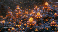 Glowing Fantasy Landscape with Luminous Mushrooms