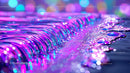 Vibrant Purple and Pink Liquid Flow with Bokeh