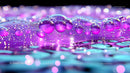 Vibrant Purple Bubbles on Textured Liquid Surface