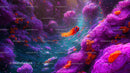 Vibrant Fantasy Fish in a Surreal Coral Landscape