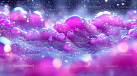 Vibrant Purple Bubble Abstract Texture with Shimmering Highlights