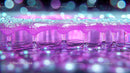 Abstract Purple Bubble Formation with Light Reflections