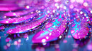 Vibrant Pink and Blue Abstract with Water Droplets