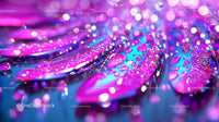 Vibrant Pink and Blue Abstract with Water Droplets