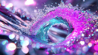 Vibrant Abstract Water Wave with Dynamic Colors