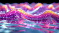 Vibrant Purple Waves with Glittering Textures
