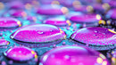 Vibrant Abstract Art with Pink and Purple Droplets