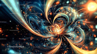 Dynamic Cosmic Swirl in Vibrant Colors