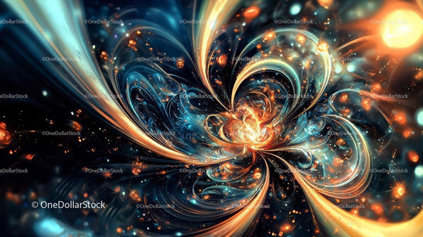 Dynamic Cosmic Swirl in Vibrant Colors
