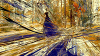 Abstract Silhouette of Woman Amidst Dynamic Colors