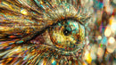 Surreal Eye with Vibrant Colors and Abstract Patterns