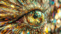 Surreal Eye with Vibrant Colors and Abstract Patterns