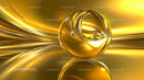 Golden Reflective Sphere with Futuristic Design