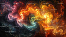Vibrant Cosmic Fractal Swirls in Multicolor