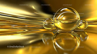 Golden Spheres on Reflective Surface
