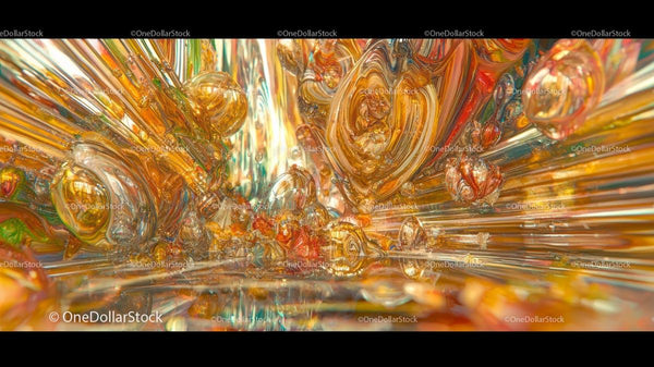 Vibrant Abstract Art with Dynamic Glass Swirls