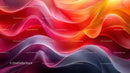 Vibrant Waves of Colorful Abstract Art with Flowing Shapes