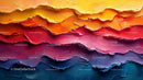 Vibrant Abstract Oil Painting with Colorful Layers