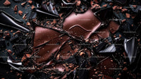 Broken Dark Chocolate with Rich Texture