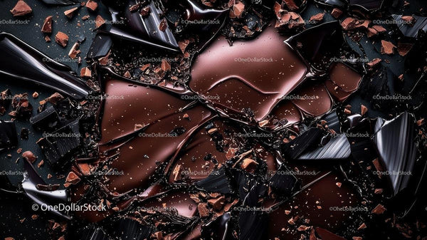Broken Dark Chocolate with Rich Texture