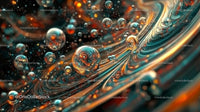 Vibrant Abstract Art with Swirling Liquid Patterns