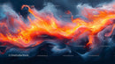 Fiery Abstract Art with Vibrant Swirling Patterns