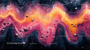 Vibrant Abstract Waves with Dynamic Colorful Bubbles