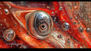 Vibrant Abstract Liquid Art with Dynamic Bubbles