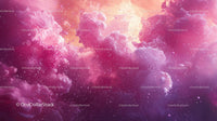 Dreamy Abstract Clouds with Pink Hues and Cosmic Vibes