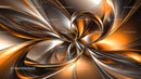 Dynamic Metallic Swirl with Futuristic Curves