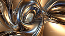 Futuristic Metallic Abstract with Fluid Curves