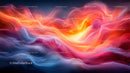 Vibrant Abstract Waves in Orange and Pink Hues