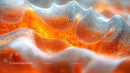 Vibrant Abstract Macro with Orange Texture and Water Droplets