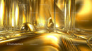 Futuristic Golden Liquid Abstract Design
