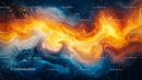 Vibrant Abstract Swirl with Fiery Hues and Cosmic Feel
