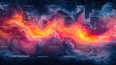 Vibrant Cosmic Nebula with Swirling Colors in Space
