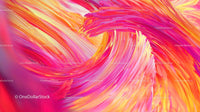 Vibrant Abstract Waves with Pink and Orange Hues