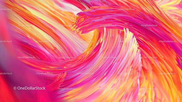 Vibrant Abstract Waves with Pink and Orange Hues