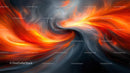 Dynamic Swirling Flames and Gray Abstract Art