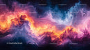 Vibrant Cosmic Nebula with Swirling Patterns