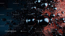 Black and Red Abstract Liquid Bubbles