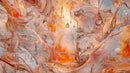 Dynamic Abstract Art with Vibrant Orange and Blue Swirls
