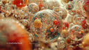 Colorful Glass Ornaments with Intricate Patterns