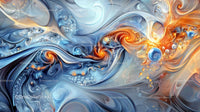 Dynamic Abstract Swirls with Vibrant Hues