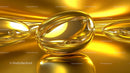 Shiny Abstract Golden Metallic Art with Reflective Design