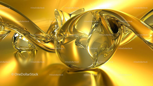 Abstract Golden Metallic Design with Futuristic Elegance
