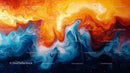 Dynamic Blue and Orange Fluid Abstraction