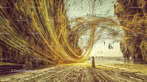 Surreal Vortex in a Fantasy Landscape