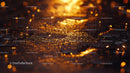 Golden Reflections on a Rainy Urban Night